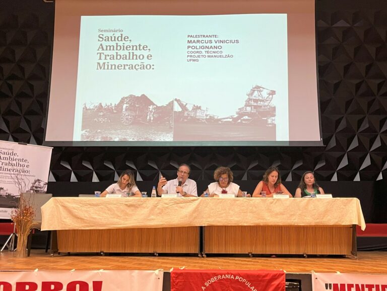 Pessoas atingidas participam de Seminário Saúde, Ambiente e Trabalho na Mineração: ações possíveis e necessárias